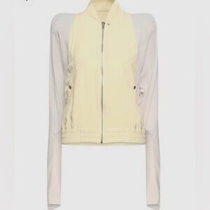 Rick Owens Batwing Flight Bomber Jacket in Cornsilk Pearl
